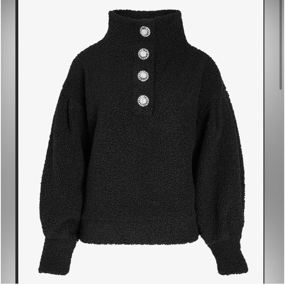 Express Teddy Sherpa Large w/ Crystal button embellishments - Picture 2 of 8